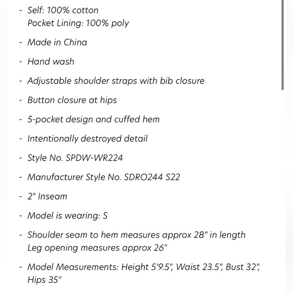 Superdown Megan Distressed Short Overalls - Picture 7 of 7